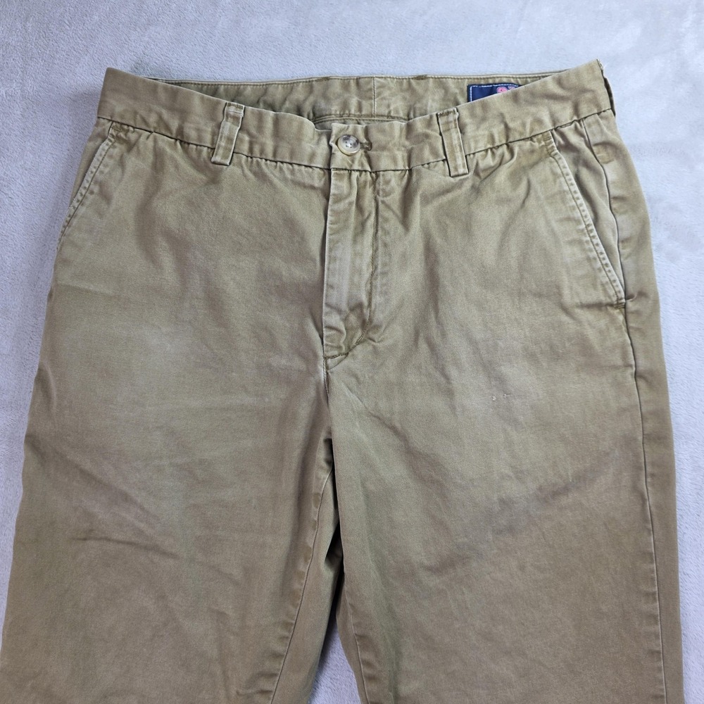 Vineyard Vines Pants Mens 32x30 Khaki Slim Fit Breaker Chino Flat Front 1P1236 - Picture 2 of 13